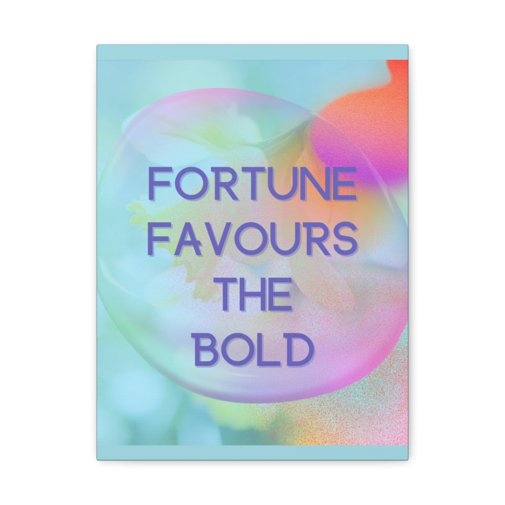 Scripture Walls Inspirational Wall Art Fortune Favors The Bold Motivation Wall Decor for Home Office Gym Inspiring Success Quote Print Ready to Hang Unframed-Express Your Love Gifts