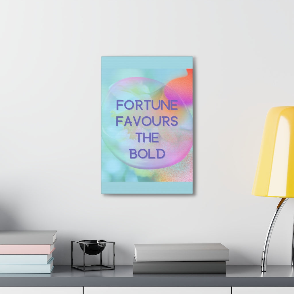 Scripture Walls Inspirational Wall Art Fortune Favors The Bold Motivation Wall Decor for Home Office Gym Inspiring Success Quote Print Ready to Hang Unframed-Express Your Love Gifts