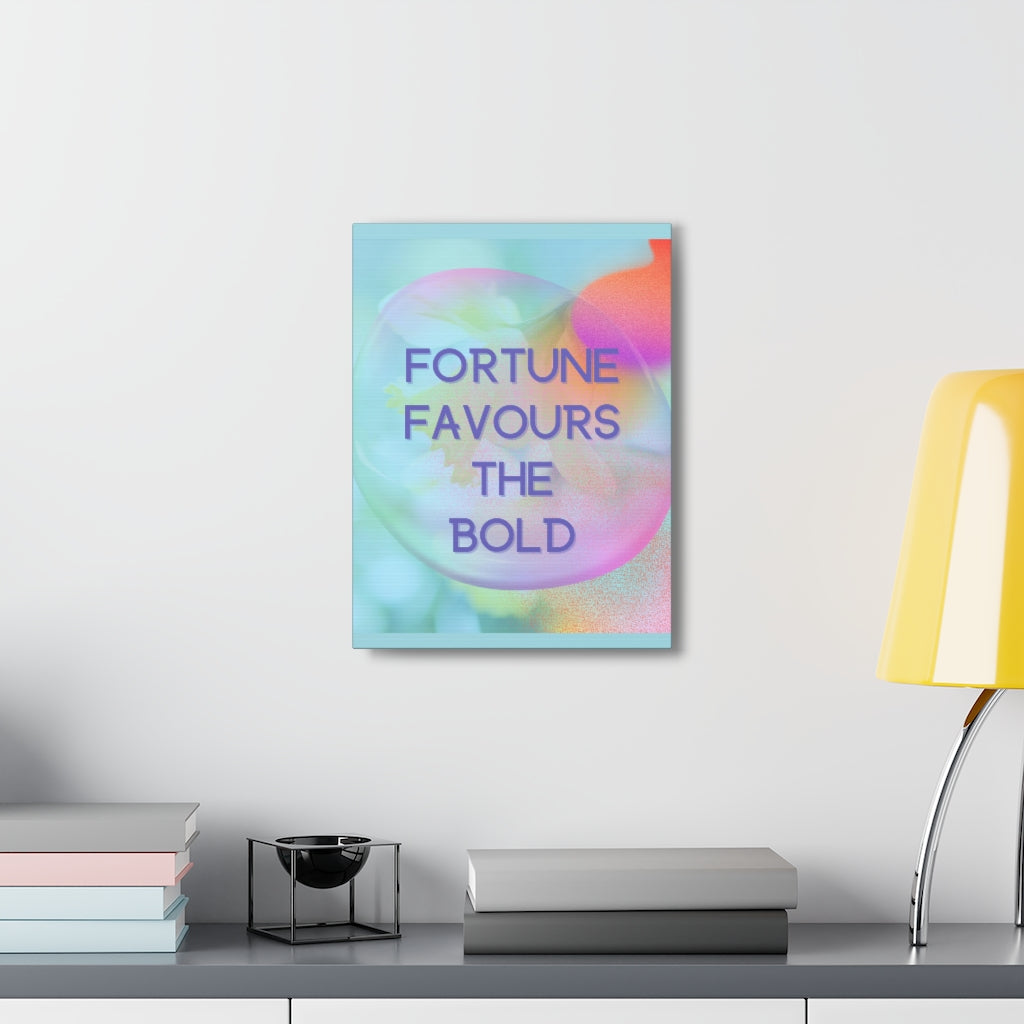 Scripture Walls Inspirational Wall Art Fortune Favors The Bold Motivation Wall Decor for Home Office Gym Inspiring Success Quote Print Ready to Hang Unframed-Express Your Love Gifts