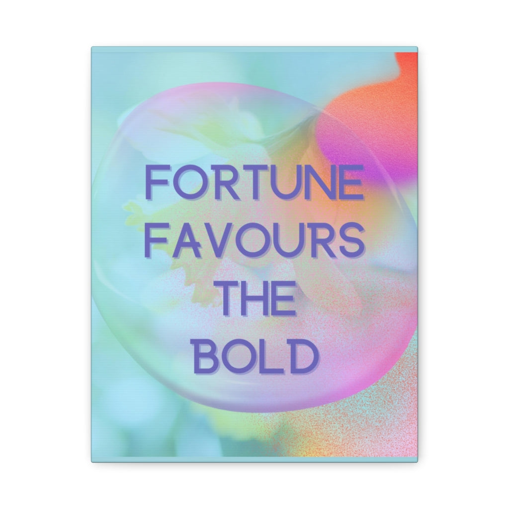 Scripture Walls Inspirational Wall Art Fortune Favors The Bold Motivation Wall Decor for Home Office Gym Inspiring Success Quote Print Ready to Hang Unframed-Express Your Love Gifts