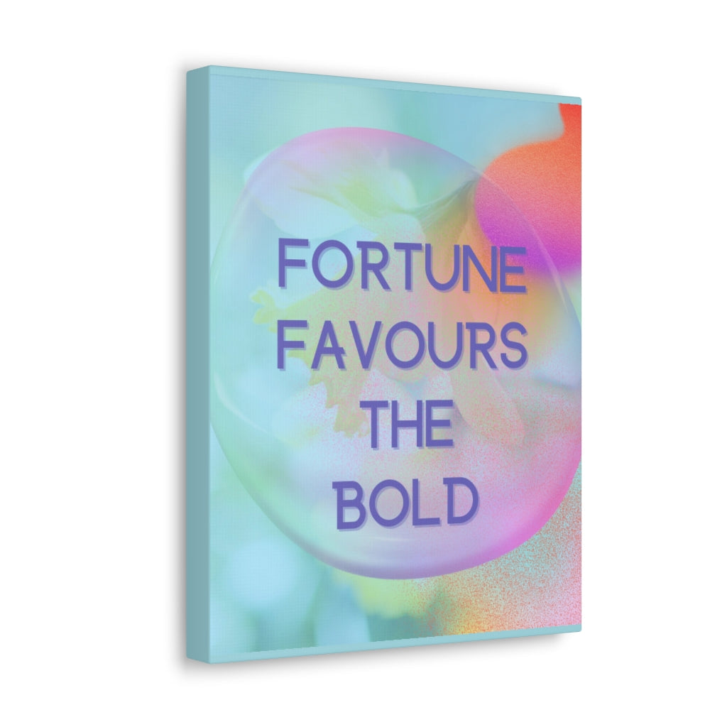 Scripture Walls Inspirational Wall Art Fortune Favors The Bold Motivation Wall Decor for Home Office Gym Inspiring Success Quote Print Ready to Hang Unframed-Express Your Love Gifts