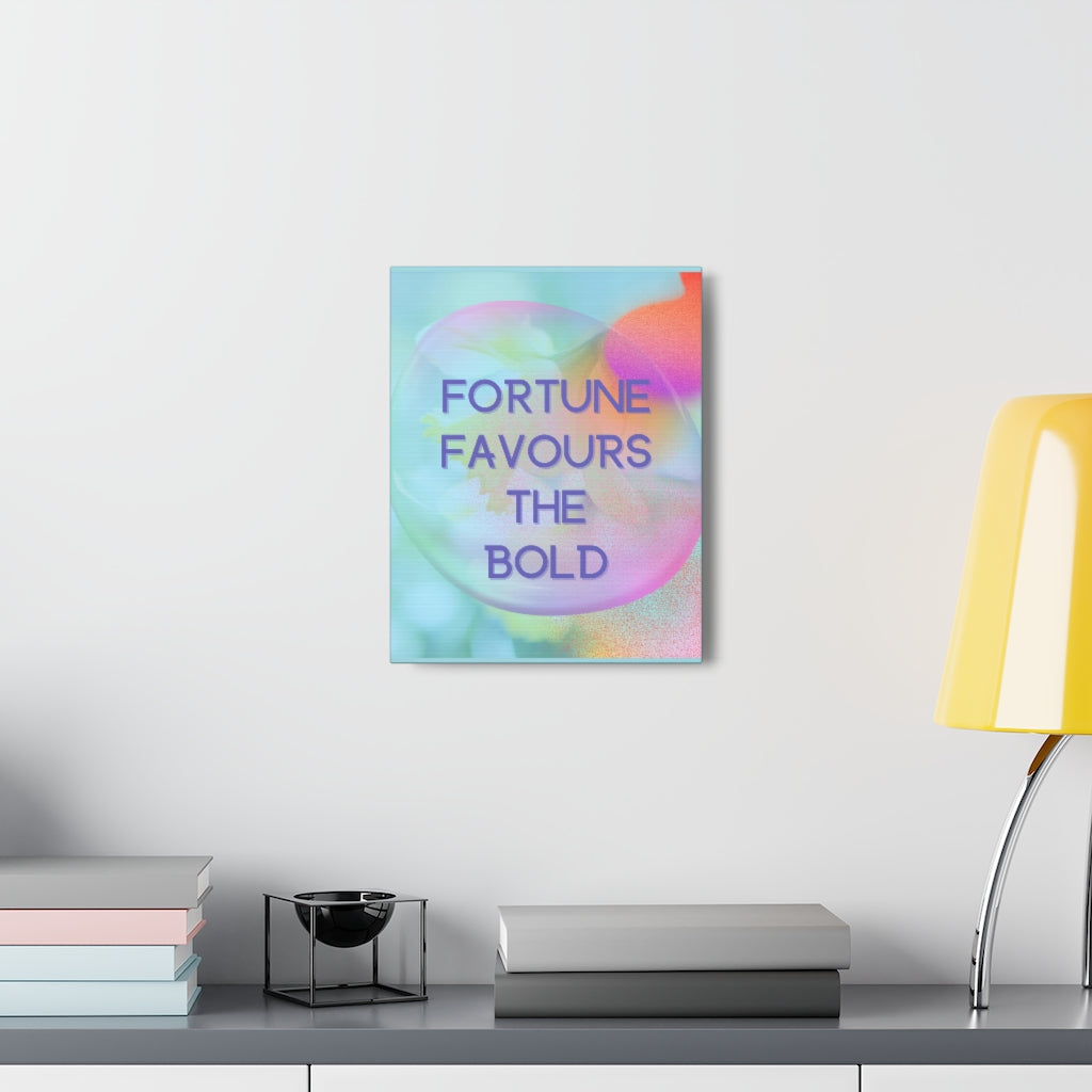 Scripture Walls Inspirational Wall Art Fortune Favors The Bold Motivation Wall Decor for Home Office Gym Inspiring Success Quote Print Ready to Hang Unframed-Express Your Love Gifts