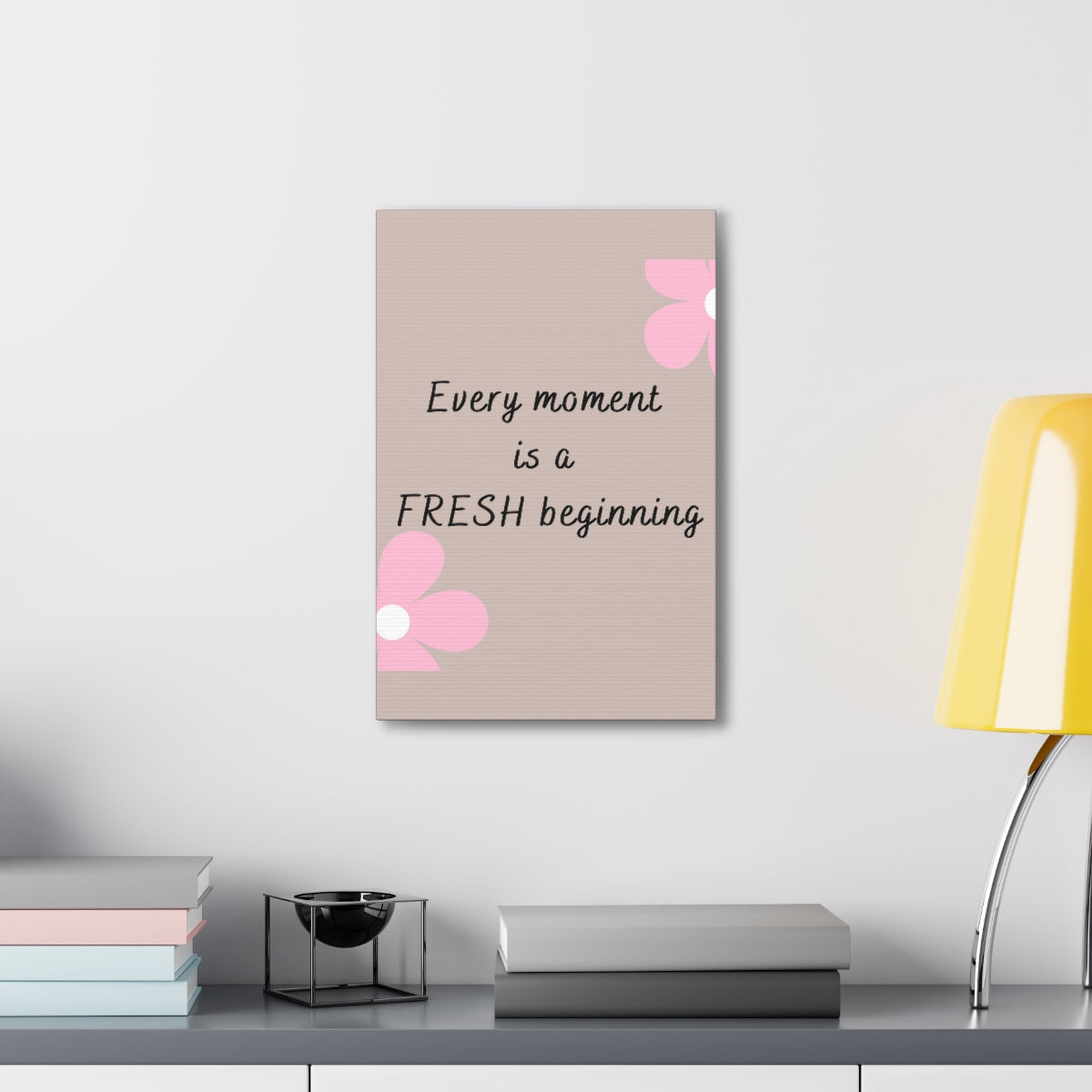 Scripture Walls Inspirational Wall Art Fresh Beginning Every Moment Motivation Wall Decor for Home Office Gym Inspiring Success Quote Print Ready to Hang Unframed-Express Your Love Gifts