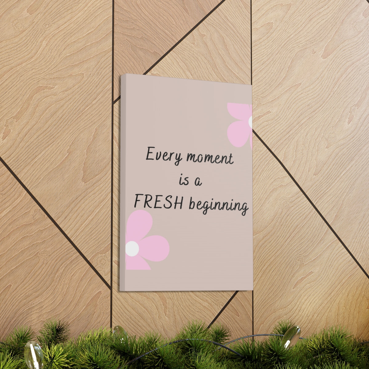 Scripture Walls Inspirational Wall Art Fresh Beginning Every Moment Motivation Wall Decor for Home Office Gym Inspiring Success Quote Print Ready to Hang Unframed-Express Your Love Gifts