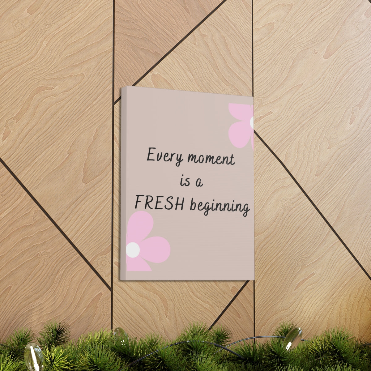 Scripture Walls Inspirational Wall Art Fresh Beginning Every Moment Motivation Wall Decor for Home Office Gym Inspiring Success Quote Print Ready to Hang Unframed-Express Your Love Gifts