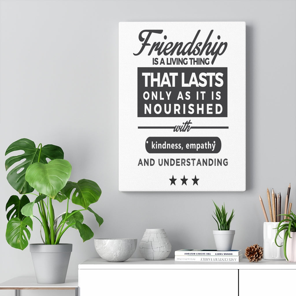 Scripture Walls Inspirational Wall Art Friendship Is A Living Thing Wall Art Motivation Wall Decor for Home Office Gym Inspiring Success Quote Print Ready to Hang Unframed-Express Your Love Gifts