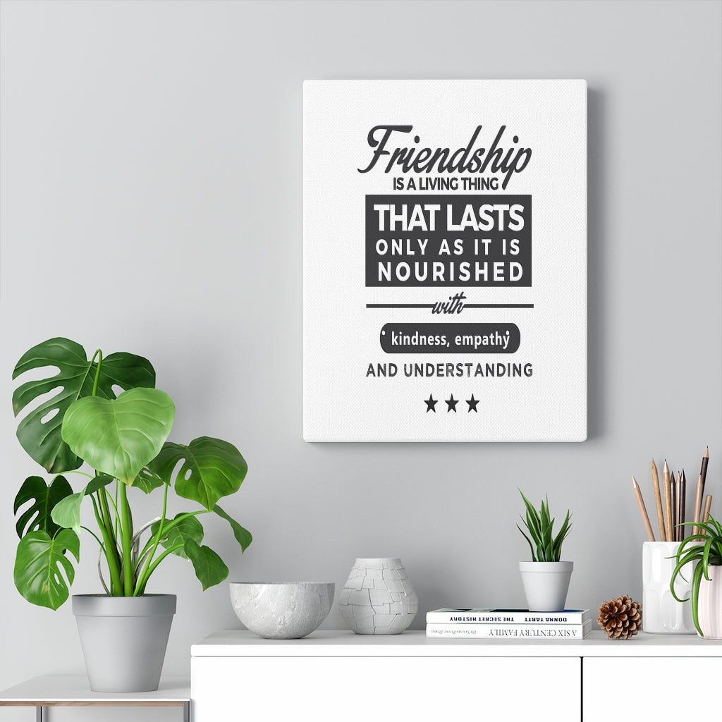 Scripture Walls Inspirational Wall Art Friendship Is A Living Thing Wall Art Motivation Wall Decor for Home Office Gym Inspiring Success Quote Print Ready to Hang Unframed-Express Your Love Gifts
