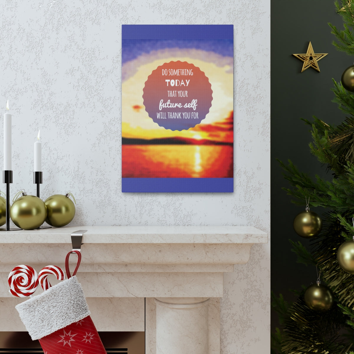 Scripture Walls Inspirational Wall Art Future Self Will Thank You Motivation Wall Decor for Home Office Gym Inspiring Success Quote Print Ready to Hang Unframed-Express Your Love Gifts