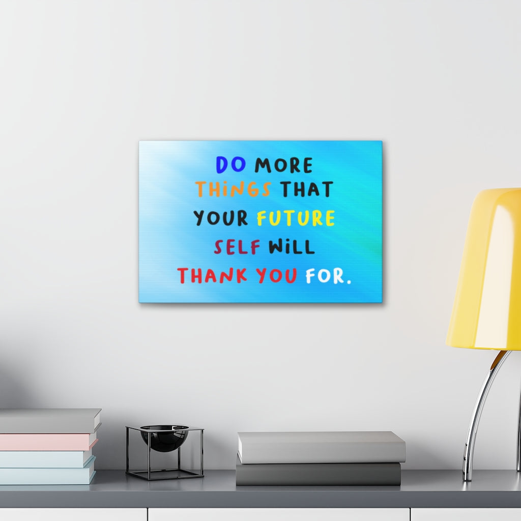 Scripture Walls Inspirational Wall Art Future Self Will Thank You Motivation Wall Decor for Home Office Gym Inspiring Success Quote Print Ready to Hang Unframed-Express Your Love Gifts