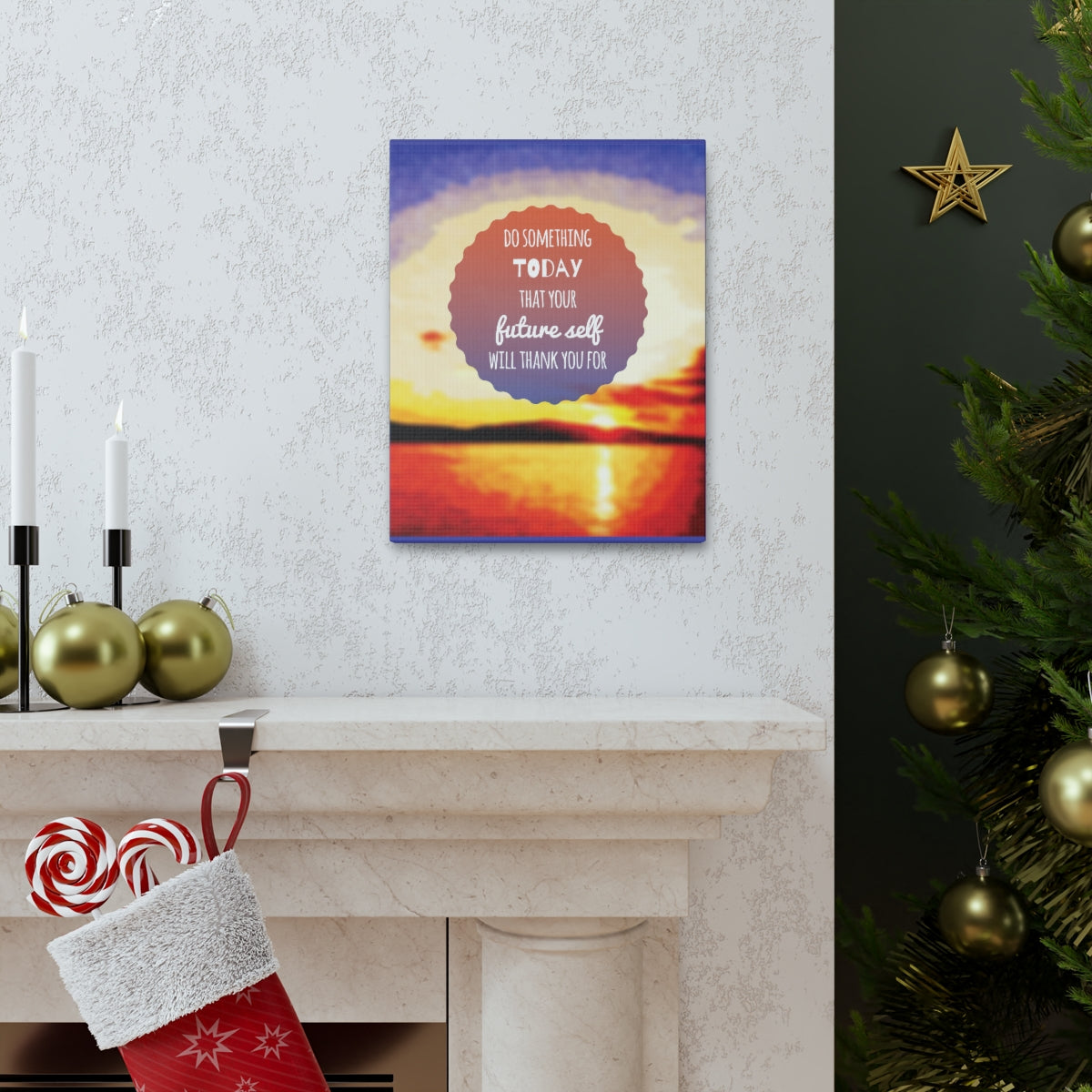 Scripture Walls Inspirational Wall Art Future Self Will Thank You Motivation Wall Decor for Home Office Gym Inspiring Success Quote Print Ready to Hang Unframed-Express Your Love Gifts