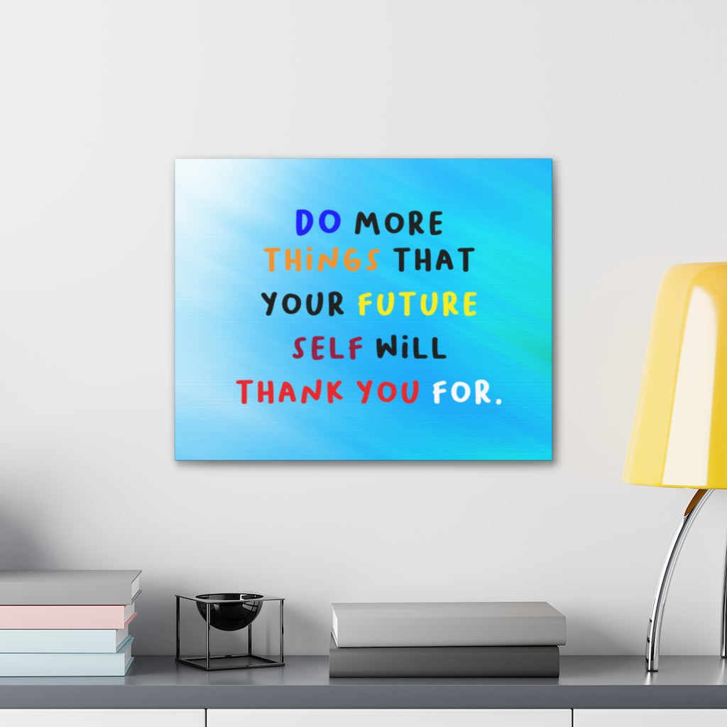 Scripture Walls Inspirational Wall Art Future Self Will Thank You Motivation Wall Decor for Home Office Gym Inspiring Success Quote Print Ready to Hang Unframed-Express Your Love Gifts