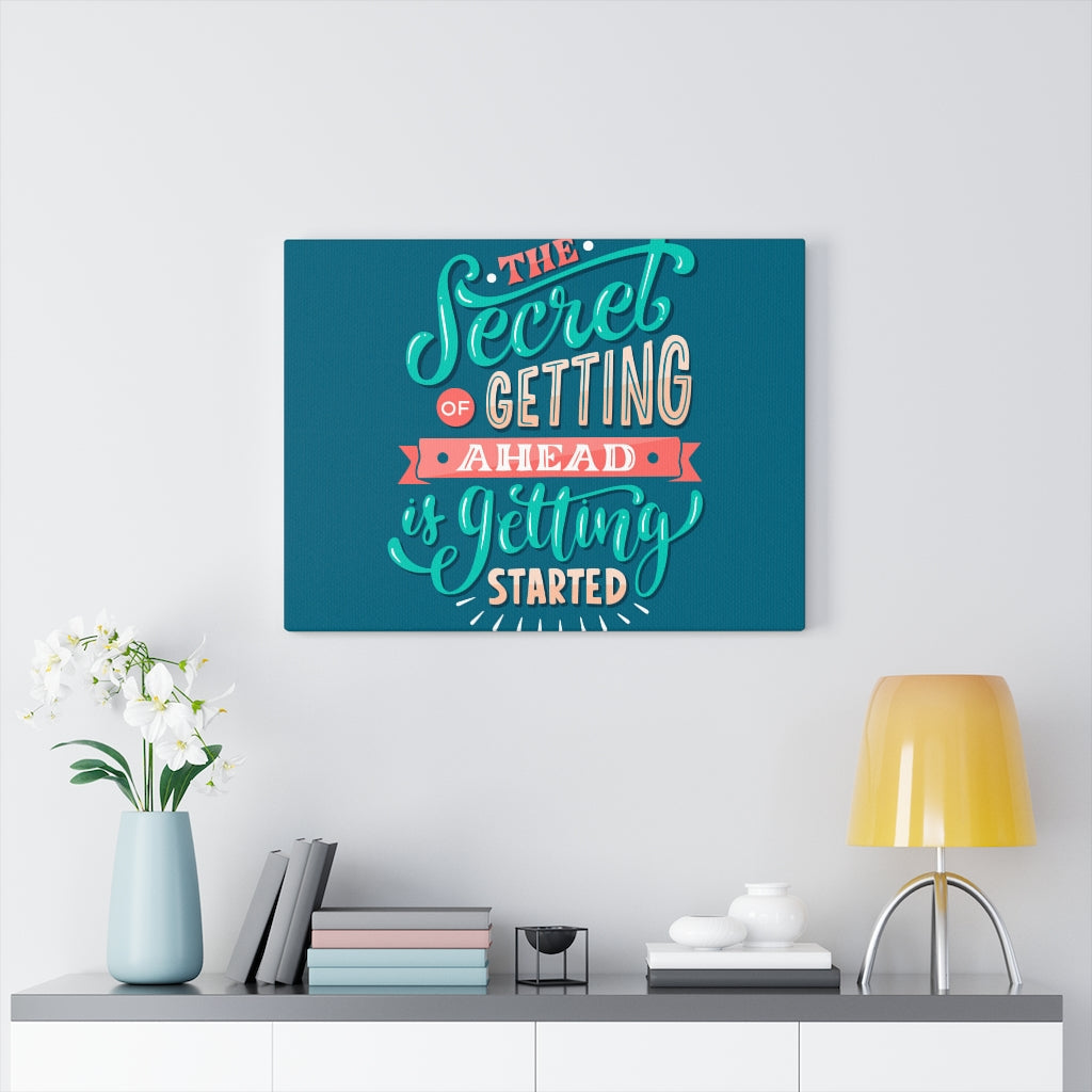 Scripture Walls Inspirational Wall Art Getting Started Wall Art Motivational Motto Inspiring Prints Artwork Decor Ready to Hang Unframed-Express Your Love Gifts