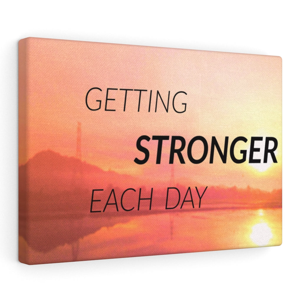 Scripture Walls Inspirational Wall Art Getting Stronger Each Day Motivational Print Ready to Hang Artwork Unframed-Express Your Love Gifts
