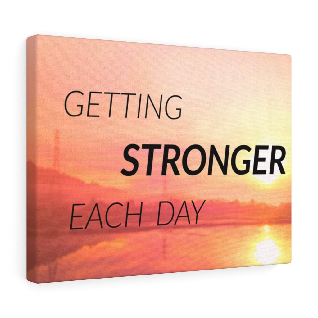 Scripture Walls Inspirational Wall Art Getting Stronger Each Day Motivational Print Ready to Hang Artwork Unframed-Express Your Love Gifts