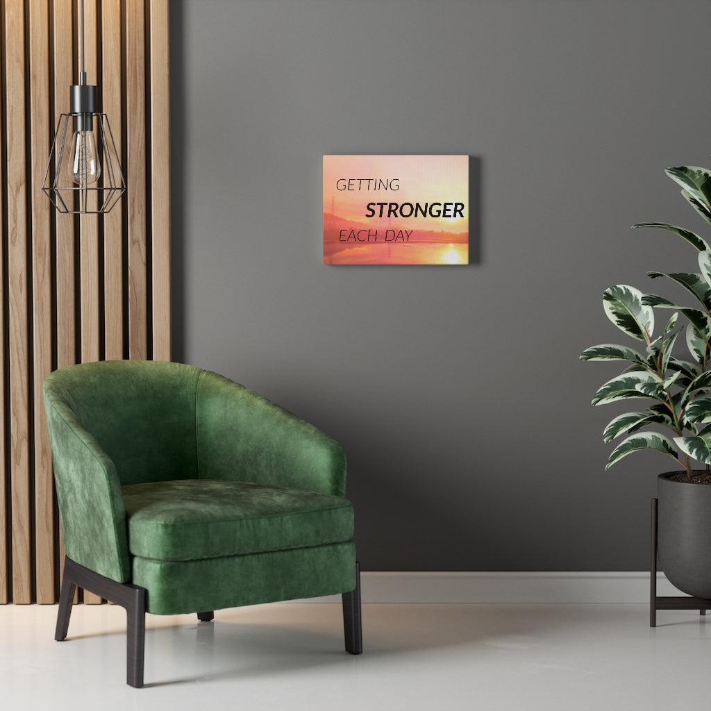 Scripture Walls Inspirational Wall Art Getting Stronger Each Day Motivational Print Ready to Hang Artwork Unframed-Express Your Love Gifts