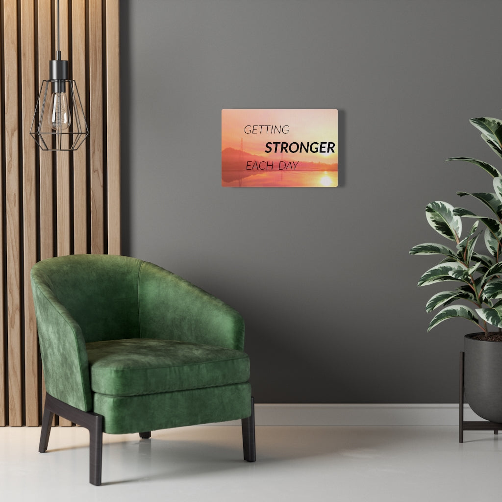 Scripture Walls Inspirational Wall Art Getting Stronger Each Day Motivational Print Ready to Hang Artwork Unframed-Express Your Love Gifts