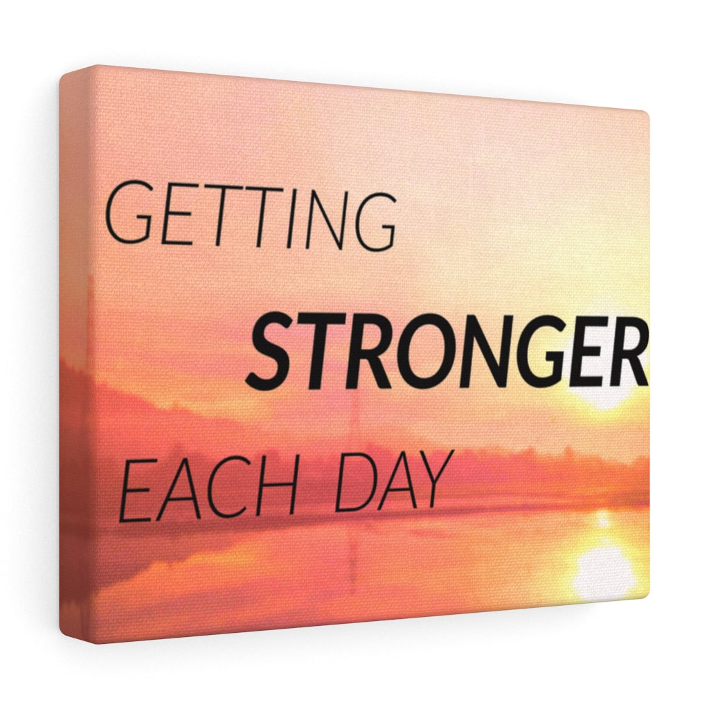 Scripture Walls Inspirational Wall Art Getting Stronger Each Day Motivational Print Ready to Hang Artwork Unframed-Express Your Love Gifts