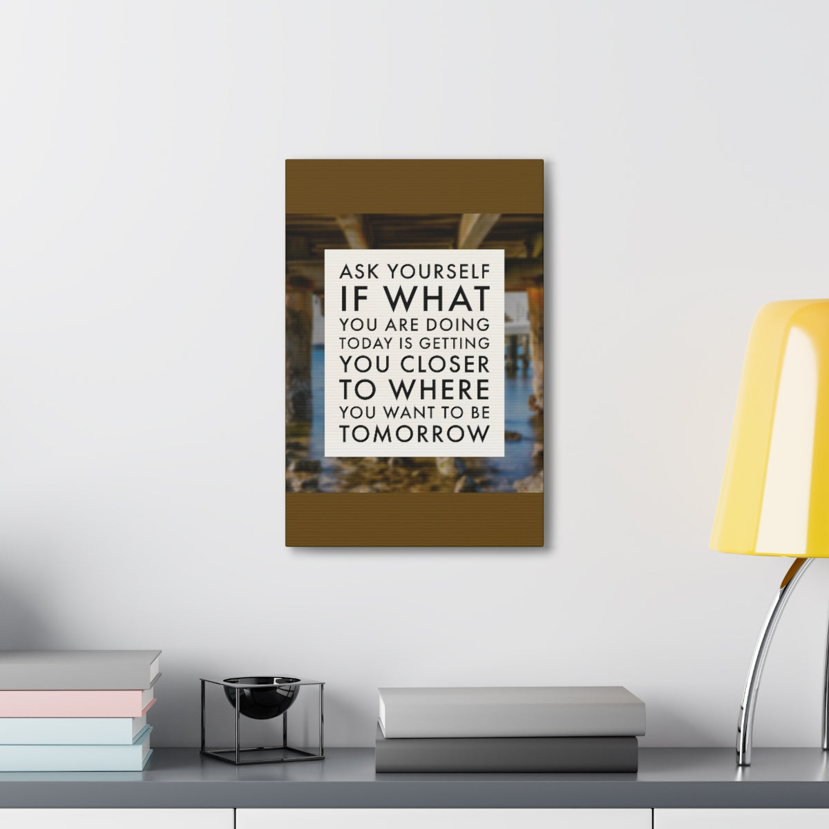 Scripture Walls Inspirational Wall Art Getting You Closer To Tomorrow Motivation Wall Decor for Home Office Gym Inspiring Success Quote Print Ready to Hang Unframed-Express Your Love Gifts