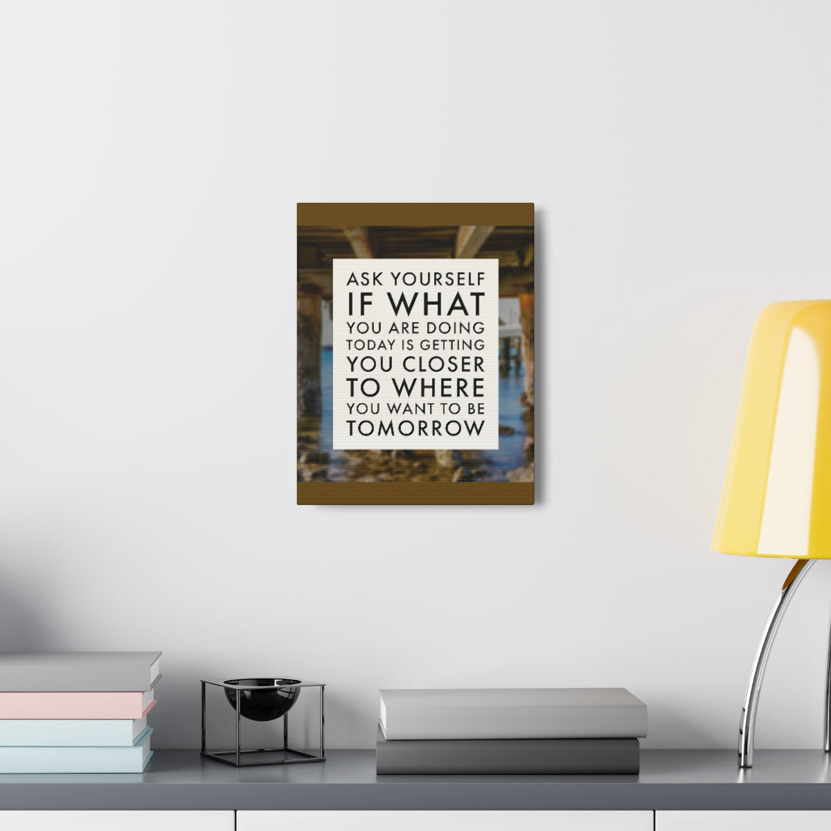 Scripture Walls Inspirational Wall Art Getting You Closer To Tomorrow Motivation Wall Decor for Home Office Gym Inspiring Success Quote Print Ready to Hang Unframed-Express Your Love Gifts