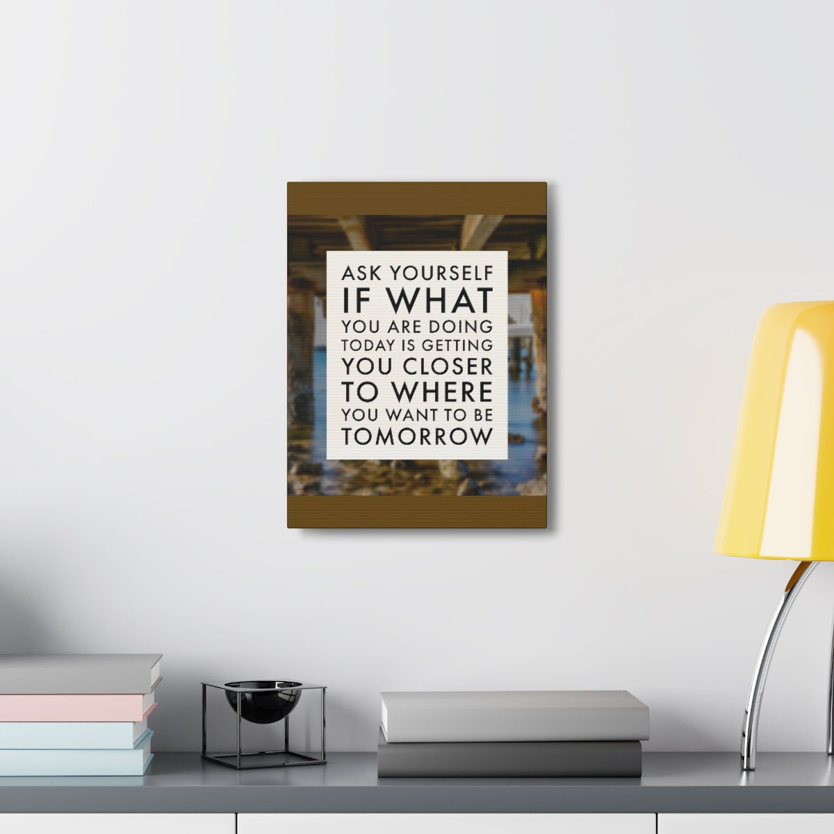 Scripture Walls Inspirational Wall Art Getting You Closer To Tomorrow Motivation Wall Decor for Home Office Gym Inspiring Success Quote Print Ready to Hang Unframed-Express Your Love Gifts