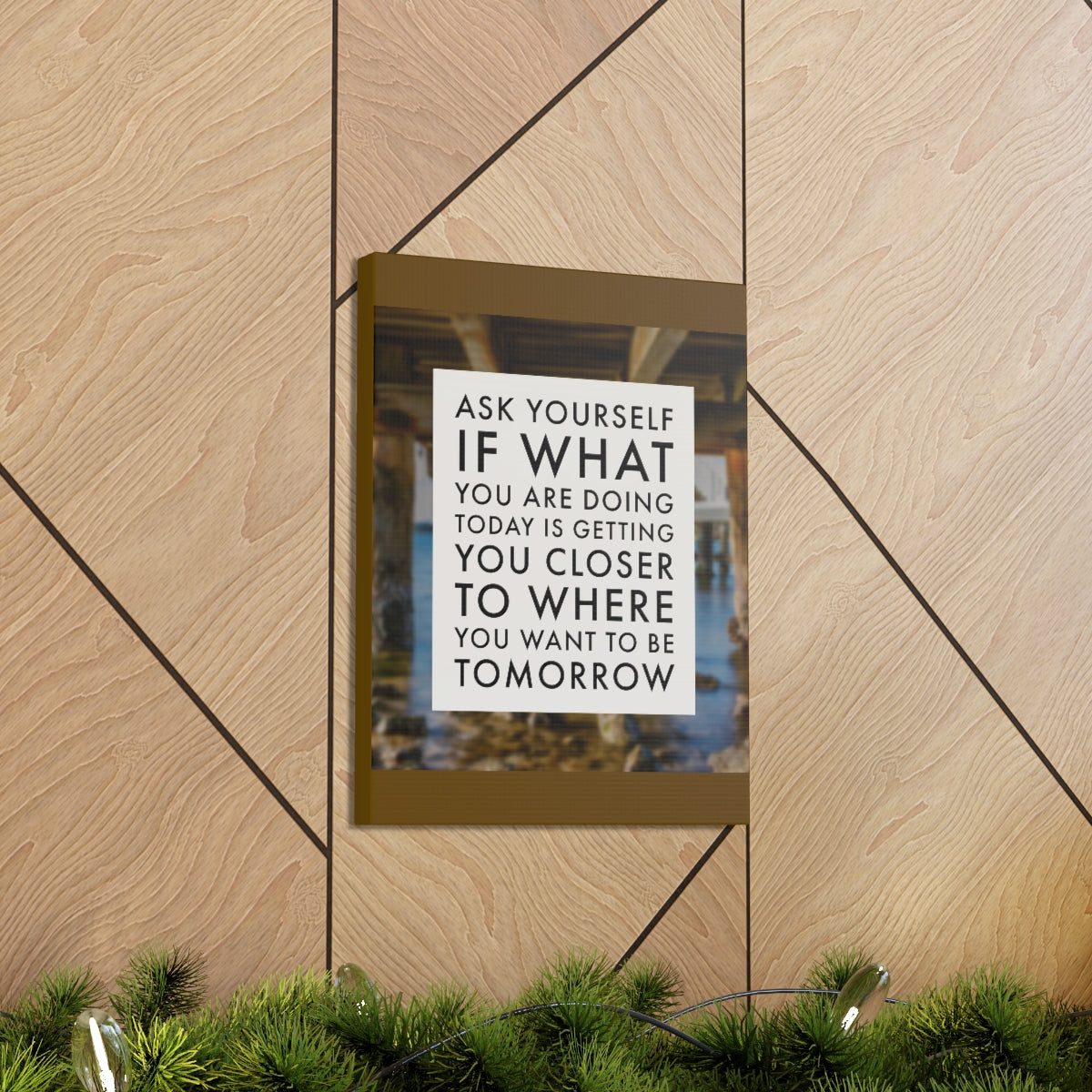 Scripture Walls Inspirational Wall Art Getting You Closer To Tomorrow Motivation Wall Decor for Home Office Gym Inspiring Success Quote Print Ready to Hang Unframed-Express Your Love Gifts