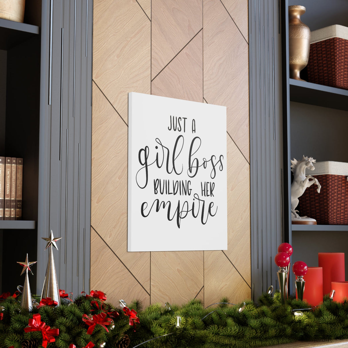 Scripture Walls Inspirational Wall Art Girl Boss Building Empire Motivation Wall Decor for Home Office Gym Inspiring Success Quote Print Ready to Hang Unframed-Express Your Love Gifts
