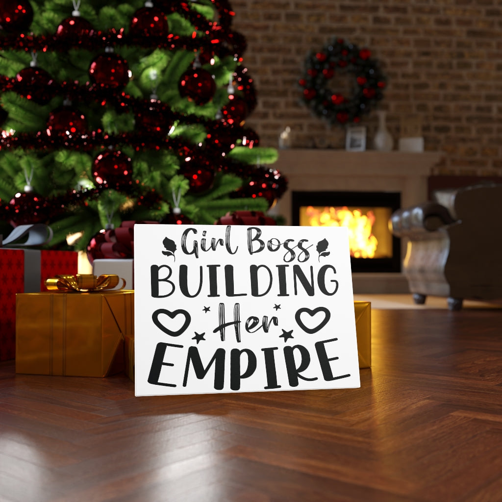 Scripture Walls Inspirational Wall Art Girl Boss Building Her Empire Wall Art Motivation Wall Decor for Home Office Gym Inspiring Success Quote Print Ready to Hang Unframed-Express Your Love Gifts