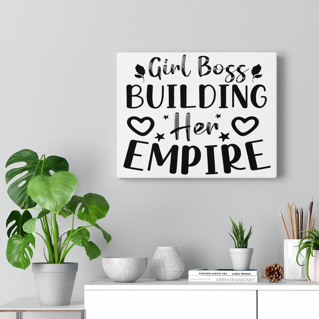 Scripture Walls Inspirational Wall Art Girl Boss Building Her Empire Wall Art Motivation Wall Decor for Home Office Gym Inspiring Success Quote Print Ready to Hang Unframed-Express Your Love Gifts