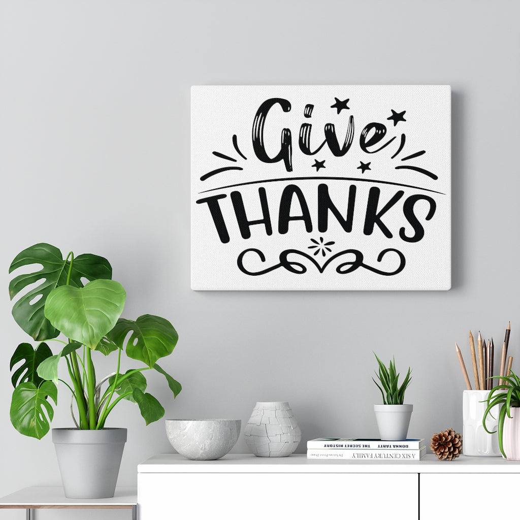 Scripture Walls Inspirational Wall Art Give Thanks Plain Wall Art Motivation Wall Decor for Home Office Gym Inspiring Success Quote Print Ready to Hang Unframed-Express Your Love Gifts