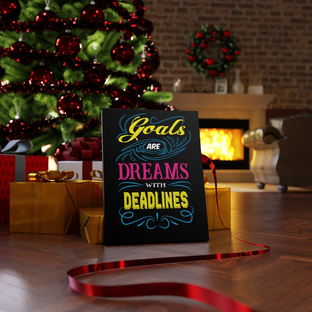 Scripture Walls Inspirational Wall Art Goals Are Dreams With Deadlines Wall Art Motivational Motto Inspiring Prints Artwork Decor Ready to Hang Unframed-Express Your Love Gifts