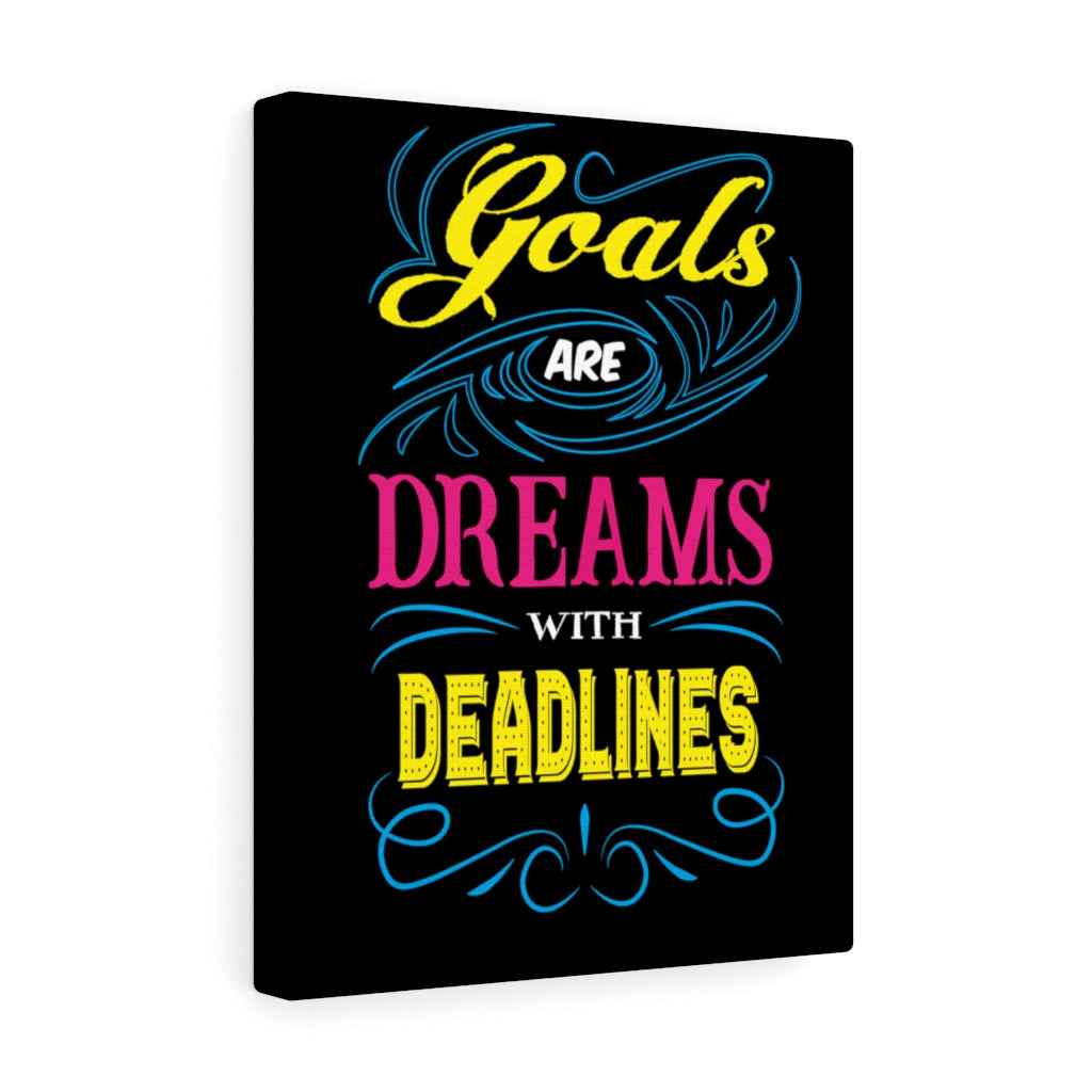 Scripture Walls Inspirational Wall Art Goals Are Dreams With Deadlines Wall Art Motivational Motto Inspiring Prints Artwork Decor Ready to Hang Unframed-Express Your Love Gifts