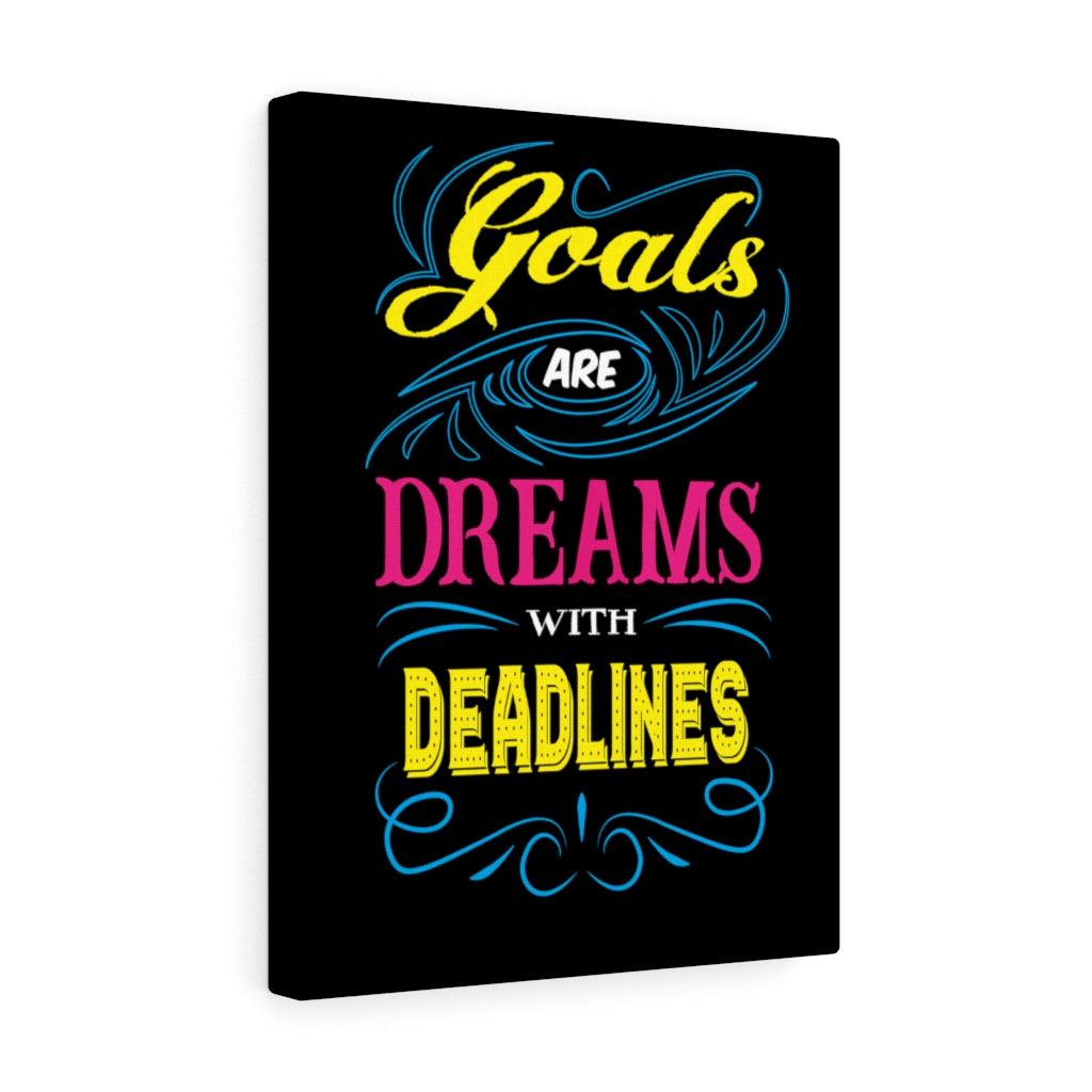 Scripture Walls Inspirational Wall Art Goals Are Dreams With Deadlines Wall Art Motivational Motto Inspiring Prints Artwork Decor Ready to Hang Unframed-Express Your Love Gifts