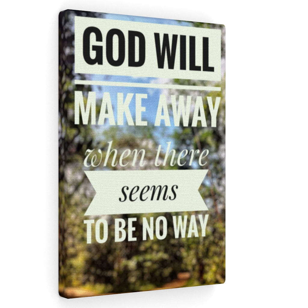 Scripture Walls Inspirational Wall Art God Will Make Away Motivational Print Ready to Hang Artwork Unframed-Express Your Love Gifts