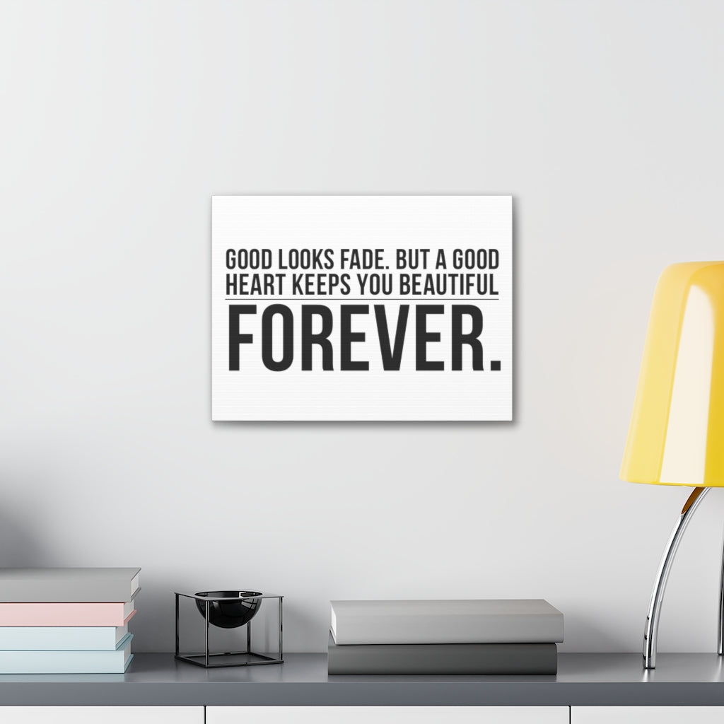 Scripture Walls Inspirational Wall Art Good Heart Keeps Beautiful Motivation Wall Decor for Home Office Gym Inspiring Success Quote Print Ready to Hang Unframed-Express Your Love Gifts