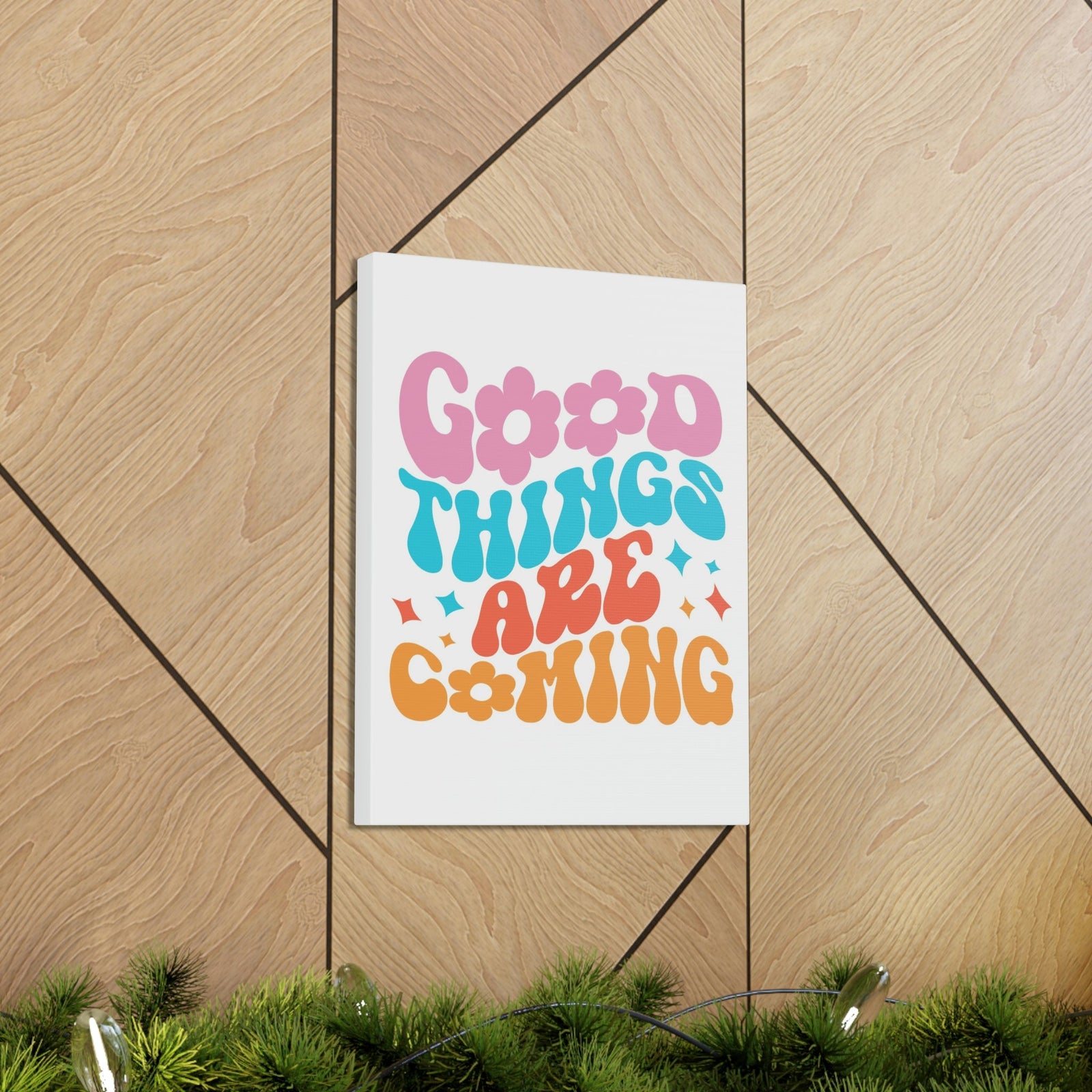 Scripture Walls Inspirational Wall Art Good Things Are Coming Colors Motivation Wall Decor for Home Office Gym Inspiring Success Quote Print Ready to Hang Unframed-Express Your Love Gifts