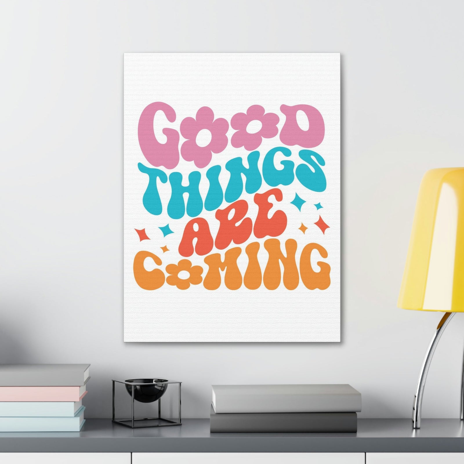Scripture Walls Inspirational Wall Art Good Things Are Coming Colors Motivation Wall Decor for Home Office Gym Inspiring Success Quote Print Ready to Hang Unframed-Express Your Love Gifts