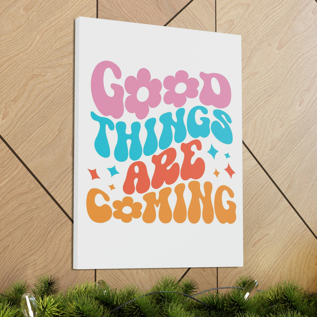 Scripture Walls Inspirational Wall Art Good Things Are Coming Colors Motivation Wall Decor for Home Office Gym Inspiring Success Quote Print Ready to Hang Unframed-Express Your Love Gifts