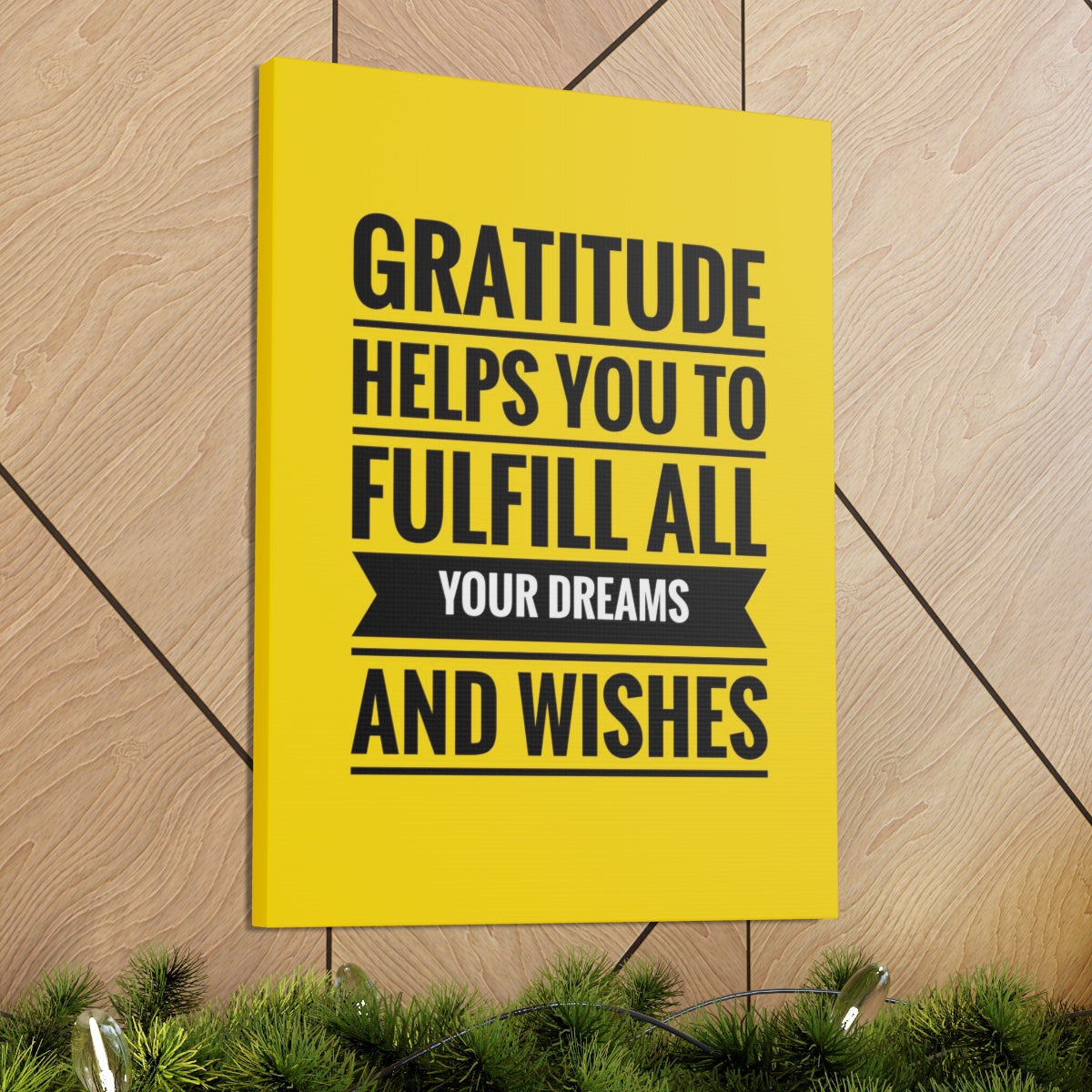 Scripture Walls Inspirational Wall Art Gratitude Fulfill Your Dreams Motivation Wall Decor for Home Office Gym Inspiring Success Quote Print Ready to Hang Unframed-Express Your Love Gifts