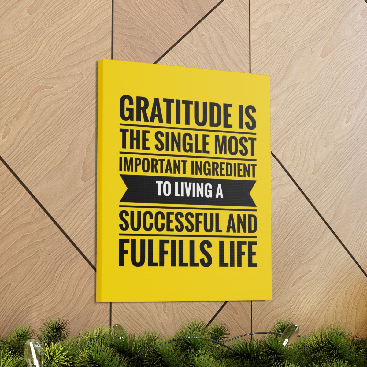 Scripture Walls Inspirational Wall Art Gratitude Is Important Ingredient Motivation Wall Decor for Home Office Gym Inspiring Success Quote Print Ready to Hang Unframed-Express Your Love Gifts
