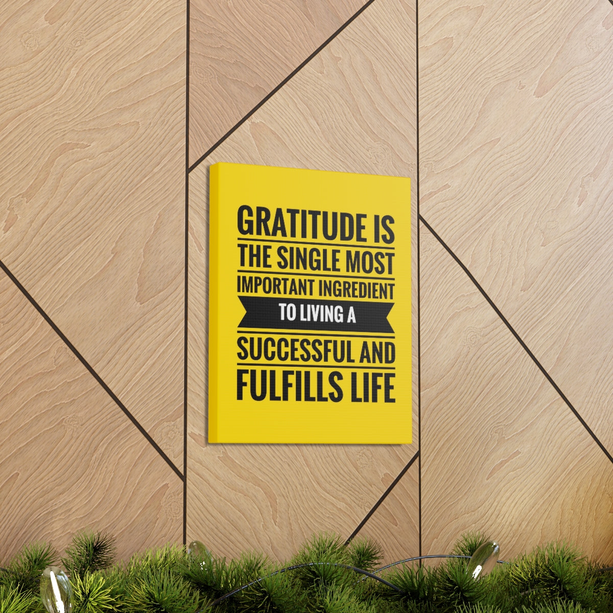 Scripture Walls Inspirational Wall Art Gratitude Is Important Ingredient Motivation Wall Decor for Home Office Gym Inspiring Success Quote Print Ready to Hang Unframed-Express Your Love Gifts