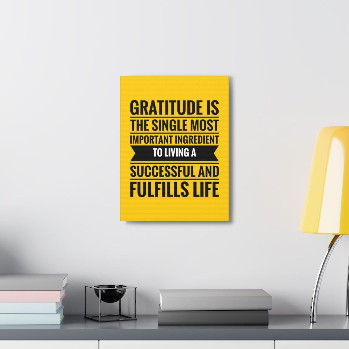 Scripture Walls Inspirational Wall Art Gratitude Is Important Ingredient Motivation Wall Decor for Home Office Gym Inspiring Success Quote Print Ready to Hang Unframed-Express Your Love Gifts