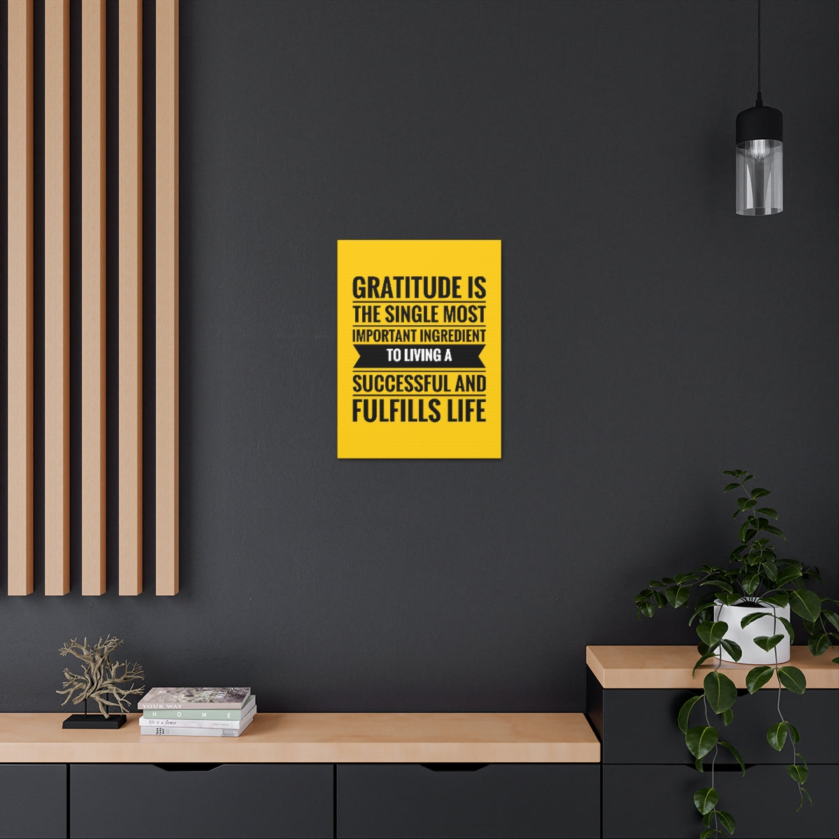 Scripture Walls Inspirational Wall Art Gratitude Is Important Ingredient Motivation Wall Decor for Home Office Gym Inspiring Success Quote Print Ready to Hang Unframed-Express Your Love Gifts