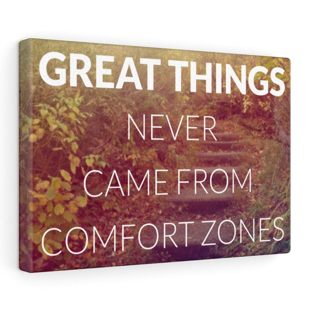 Scripture Walls Inspirational Wall Art Great Things Never Came From Comfort Zone Wall Art Motivational Motto Inspiring Prints Artwork Decor Ready to Hang Unframed-Express Your Love Gifts