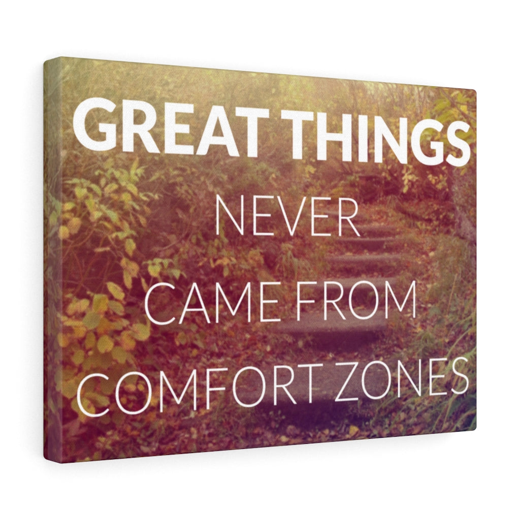 Scripture Walls Inspirational Wall Art Great Things Never Came From Comfort Zone Wall Art Motivational Motto Inspiring Prints Artwork Decor Ready to Hang Unframed-Express Your Love Gifts