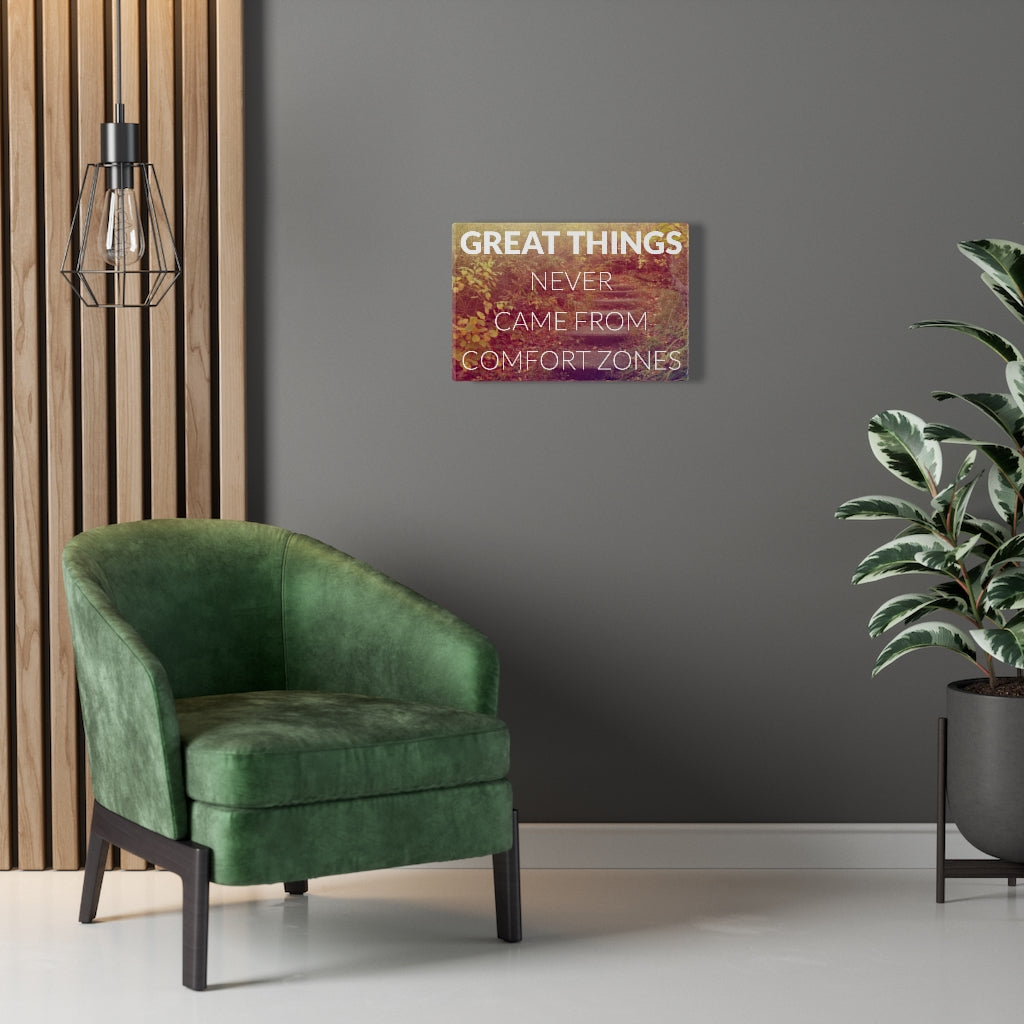 Scripture Walls Inspirational Wall Art Great Things Never Came From Comfort Zone Wall Art Motivational Motto Inspiring Prints Artwork Decor Ready to Hang Unframed-Express Your Love Gifts