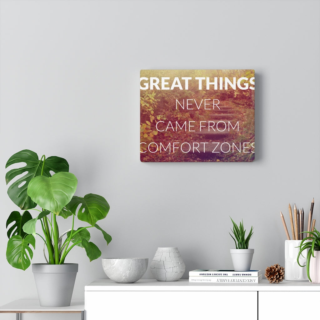 Scripture Walls Inspirational Wall Art Great Things Never Came From Comfort Zone Wall Art Motivational Motto Inspiring Prints Artwork Decor Ready to Hang Unframed-Express Your Love Gifts