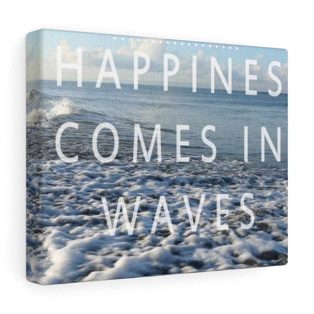 Scripture Walls Inspirational Wall Art Happiness Comes In Waves Motivational Print Ready to Hang Artwork Unframed-Express Your Love Gifts