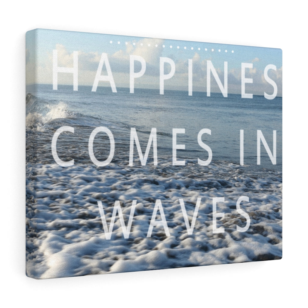 Scripture Walls Inspirational Wall Art Happiness Comes In Waves Motivational Print Ready to Hang Artwork Unframed-Express Your Love Gifts