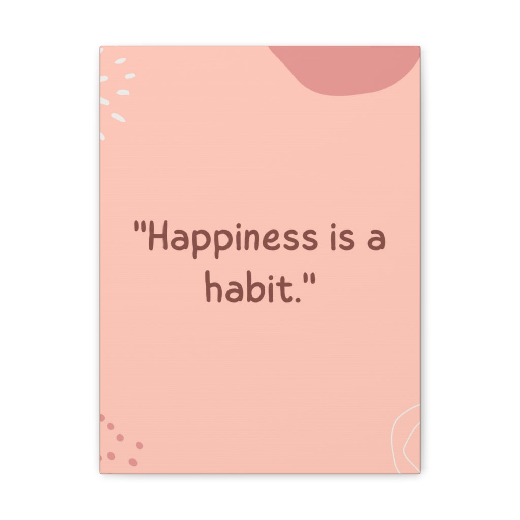 Scripture Walls Inspirational Wall Art Happiness Is A Habit Motivation Wall Decor for Home Office Gym Inspiring Success Quote Print Ready to Hang Unframed-Express Your Love Gifts