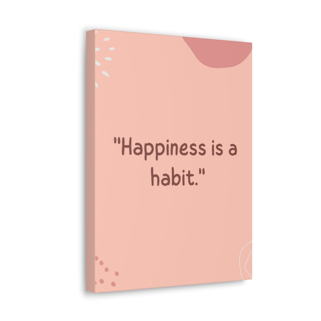 Scripture Walls Inspirational Wall Art Happiness Is A Habit Motivation Wall Decor for Home Office Gym Inspiring Success Quote Print Ready to Hang Unframed-Express Your Love Gifts